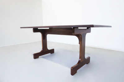 Mid Century Modern Wooden Dining Table Italy 1970s
