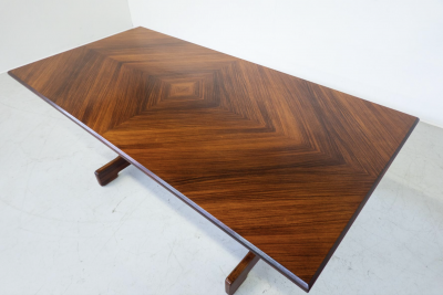 Mid Century Modern Wooden Dining Table Italy 1970s
