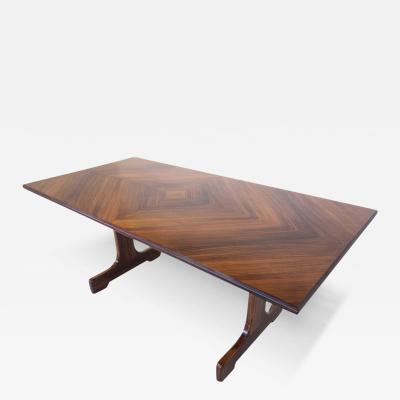 Mid Century Modern Wooden Dining Table Italy 1970s