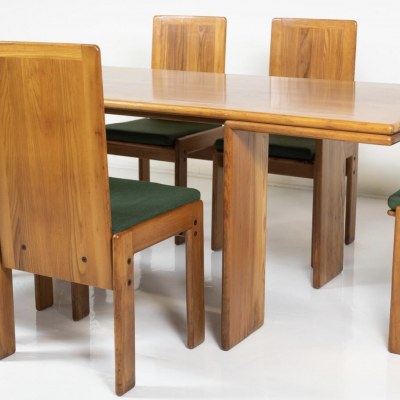 Mid Century Modern Wooden Dining Table in the style of Mario Marenco Italy