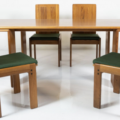 Mid Century Modern Wooden Dining Table in the style of Mario Marenco Italy