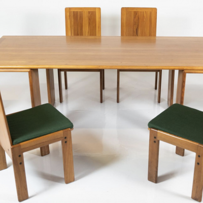 Mid Century Modern Wooden Dining Table in the style of Mario Marenco Italy