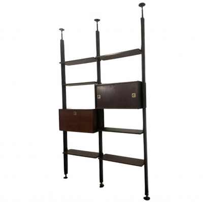 Mid Century Modern Wooden Wall Unit Italy 1960s