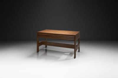 Mid Century Modern Writing Desk with Integrated Drawers Italy 1960s