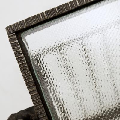 Mid Century Modern Wrought Iron Floor Lamp with Table Magazine Rack