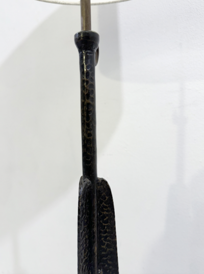 Mid Century Modern Wrought Iron Tripod Floor Lamp