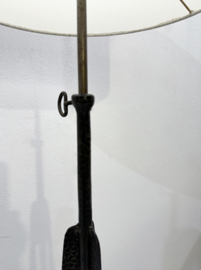 Mid Century Modern Wrought Iron Tripod Floor Lamp