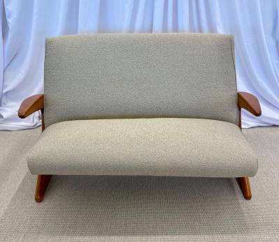 Mid Century Modern Z Sofa Settee by Bengt Ruda Boucle Swedish 1960s