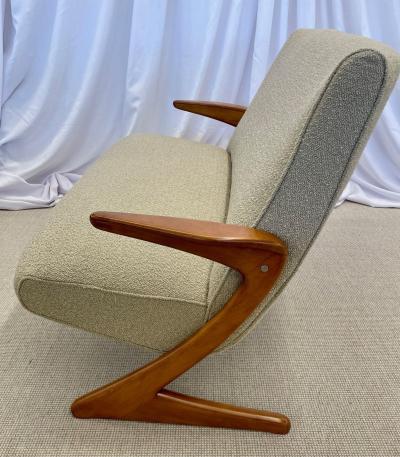 Mid Century Modern Z Sofa Settee by Bengt Ruda Boucle Swedish 1960s
