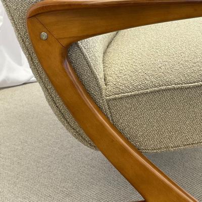 Mid Century Modern Z Sofa Settee by Bengt Ruda Boucle Swedish 1960s