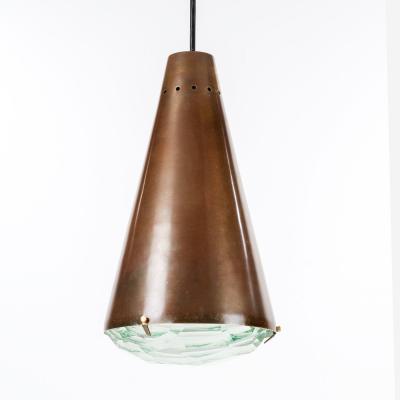 Mid Century Modern bronze pendant by Max Ingrand For Fontana Arte