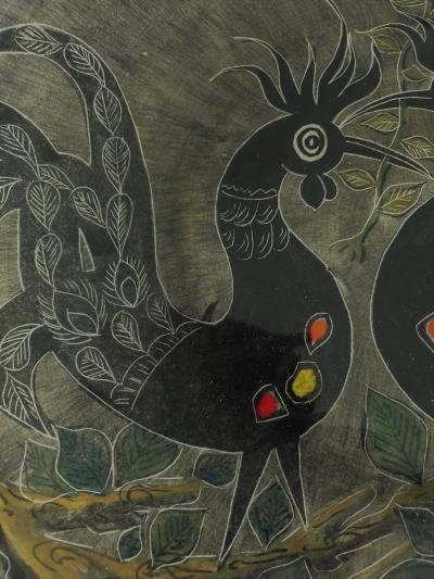 Mid Century Modern large Glazed ceramic bowl