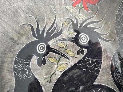 Mid Century Modern large Glazed ceramic bowl