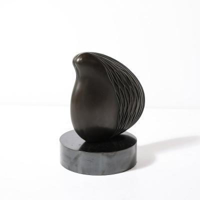 Mid Century Modernist Amorphic Ripple Bronze Sculpture signed V R 3 3