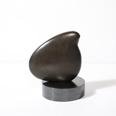 Mid Century Modernist Amorphic Ripple Bronze Sculpture signed V R 3 3