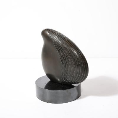 Mid Century Modernist Amorphic Ripple Bronze Sculpture signed V R 3 3