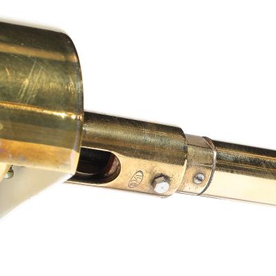Mid Century Modernist Articulating Floor Lamp in Polished Brass