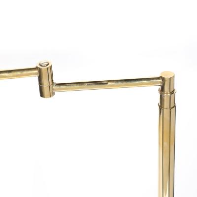 Mid Century Modernist Articulating Floor Lamp in Polished Brass