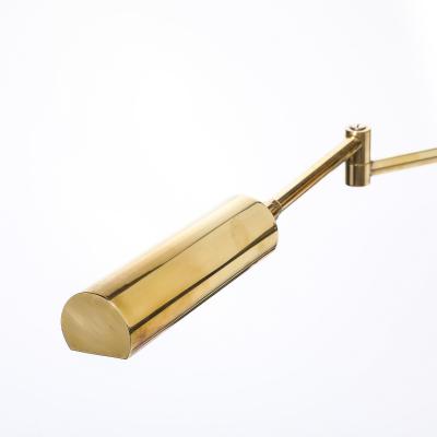 Mid Century Modernist Articulating Floor Lamp in Polished Brass