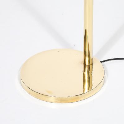 Mid Century Modernist Articulating Floor Lamp in Polished Brass