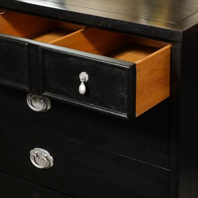 Mid Century Modernist Chest of Drawers in Ebonized Walnut
