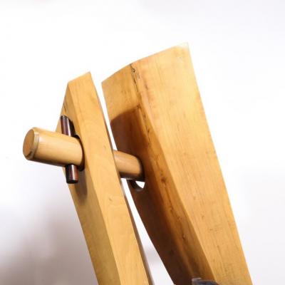 Mid Century Modernist Hand Carved Walnut Oak Dowel Pierced Amorphic Sculpture