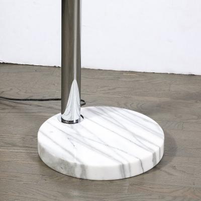 Mid Century Modernist Hydra Articulating Floor Lamp in Chrome and Marble