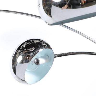 Mid Century Modernist Hydra Articulating Floor Lamp in Chrome and Marble