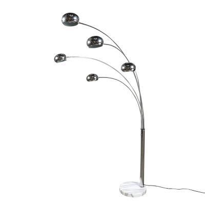Mid Century Modernist Hydra Articulating Floor Lamp in Chrome and Marble