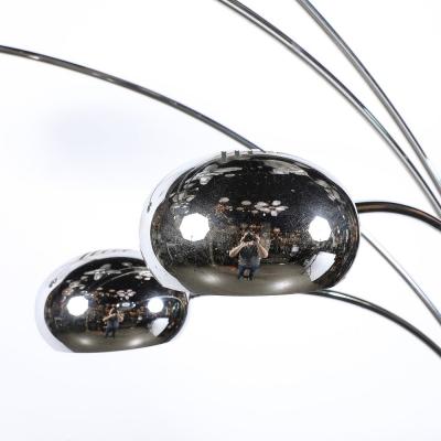 Mid Century Modernist Hydra Articulating Floor Lamp in Chrome and Marble