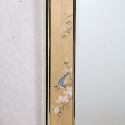 Mid Century Modernist Labarge Gilt Eglomise Brass Mirror signed J Jacobusse
