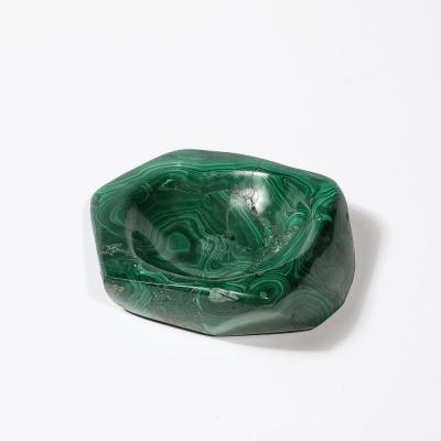 Mid Century Modernist Malachite Bowl Ashtray