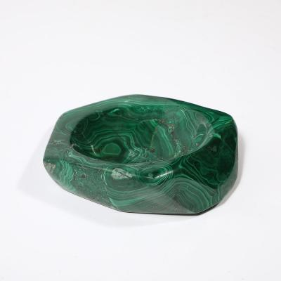 Mid Century Modernist Malachite Bowl Ashtray