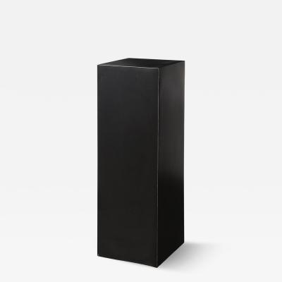 Mid Century Modernist Matte Black Laminate Pedestal