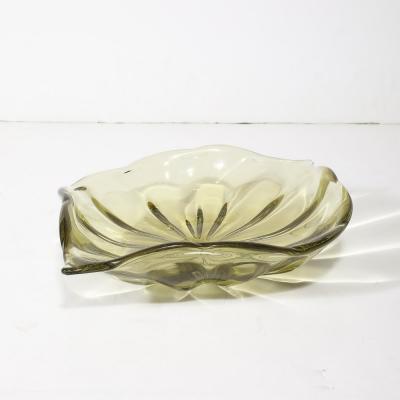 Mid Century Modernist Organic Undulating Hand Blown Murano Glass Centerpiece