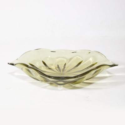 Mid Century Modernist Organic Undulating Hand Blown Murano Glass Centerpiece