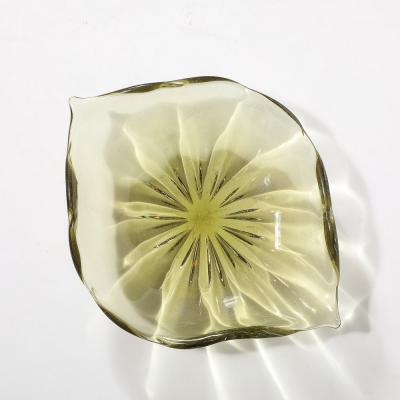 Mid Century Modernist Organic Undulating Hand Blown Murano Glass Centerpiece