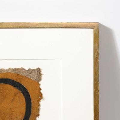 Mid Century Modernist Painting of Ouroboroses in Gouache on Natural Fiber Paper