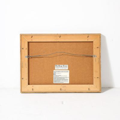 Mid Century Modernist Painting of Ouroboroses in Gouache on Natural Fiber Paper