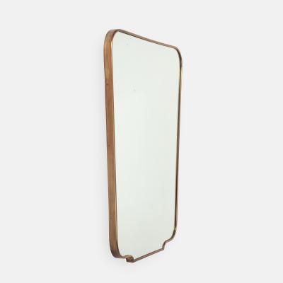 Mid Century Modernist Rectangular Brass Wall Mirror