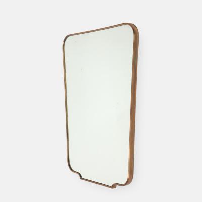Mid Century Modernist Rectangular Brass Wall Mirror
