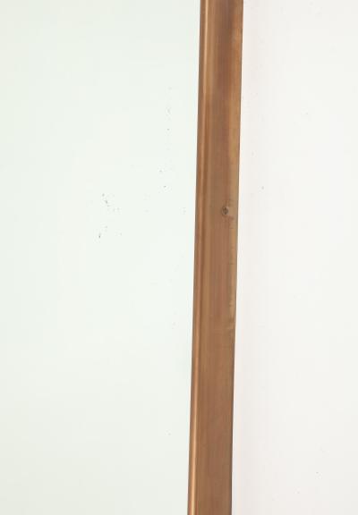 Mid Century Modernist Rectangular Brass Wall Mirror