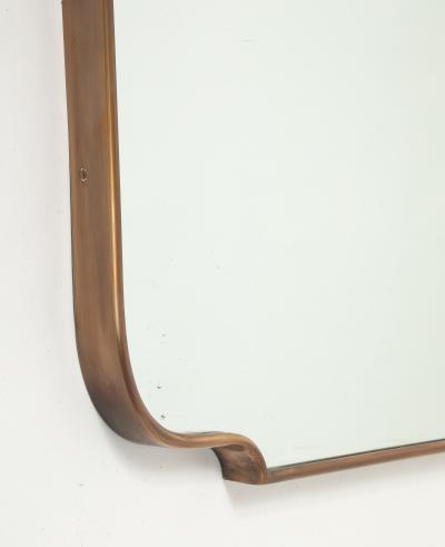 Mid Century Modernist Rectangular Brass Wall Mirror