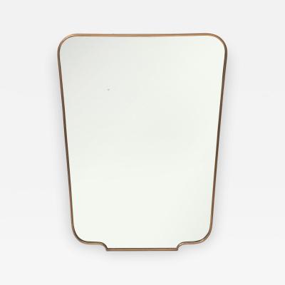 Mid Century Modernist Rectangular Brass Wall Mirror