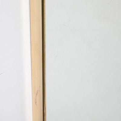 Mid Century Modernist Rectangular Brass Wrapped Mirror
