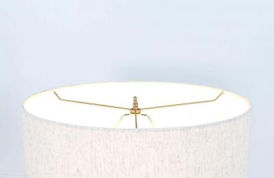 Mid Century Modernist Sculpted Brass Table Lamps