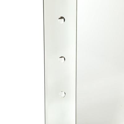 Mid Century Modernist Shadowbox Mirror W Reverse Beveled Detailing