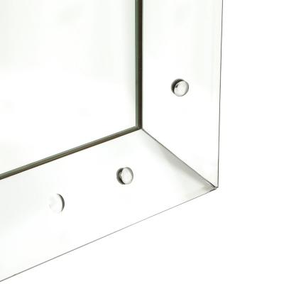 Mid Century Modernist Shadowbox Mirror W Reverse Beveled Detailing