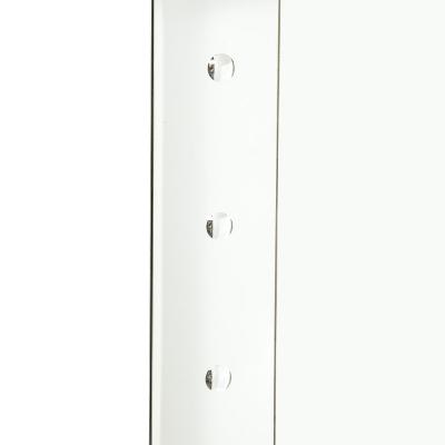 Mid Century Modernist Shadowbox Mirror W Reverse Beveled Detailing