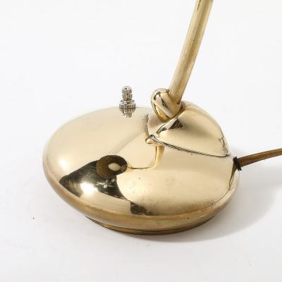 Mid Century Modernist Space Age Polished Brass Table Lamp